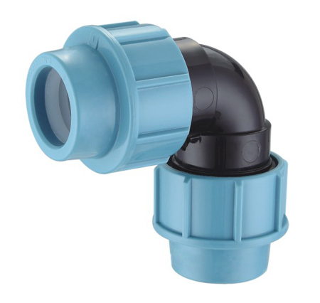 Black PP 90deg Elbow for HDPE Use الكوع الأسود PP 90deg لاستخدام HDPE