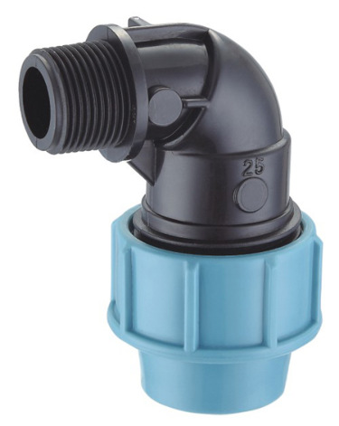 Light Blue PP Male Elbow 20-110mm HDPE Piping الضوء الأزرق PP ذكر الكوع 20-110mm HDPE الأنابيب