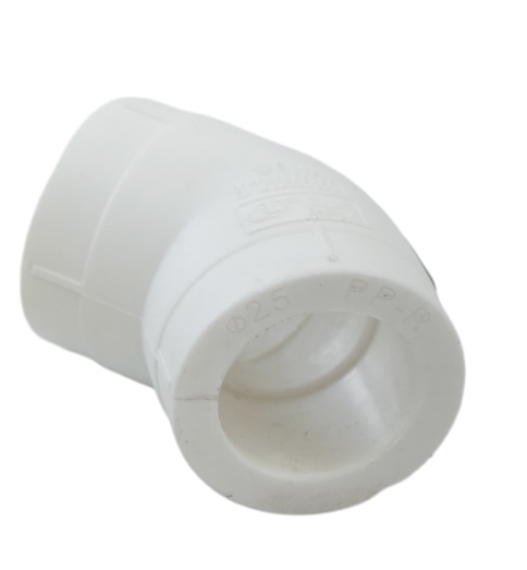 كوع بولي بروبيلين مقاوم للمواد الكيميائية PPR 45